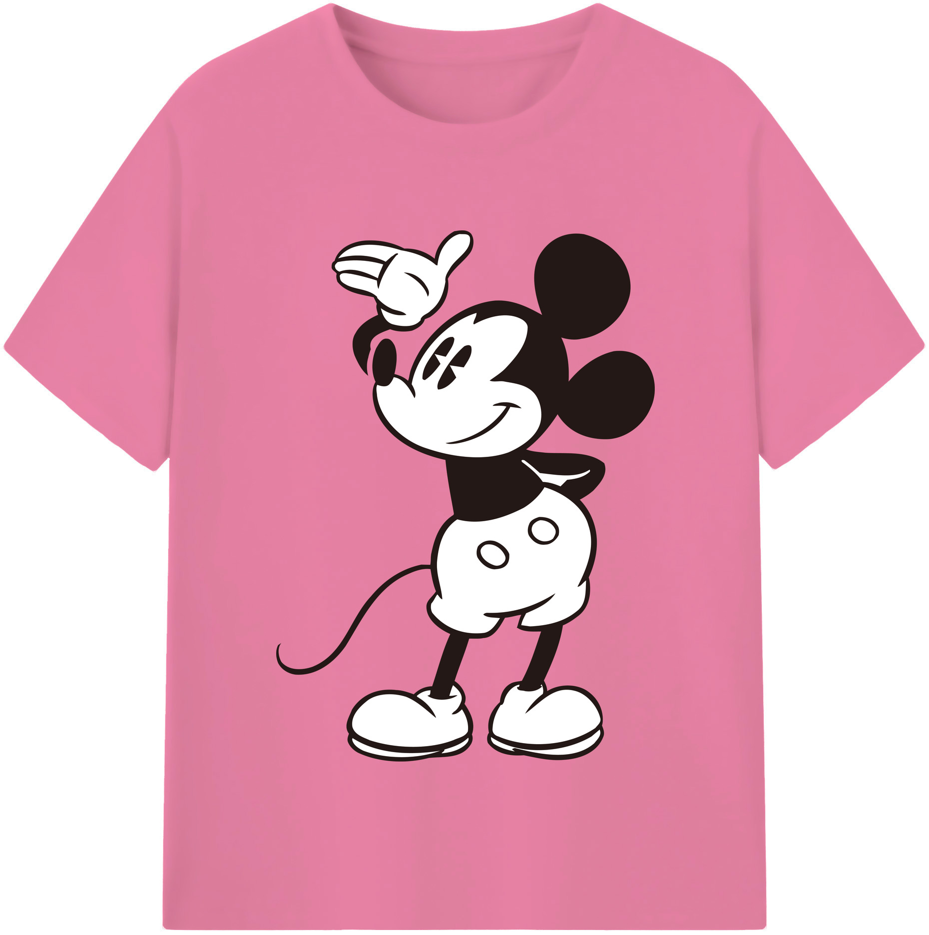 （画像用） ミッキーマウス Mickey Mouse 綿100％半袖Tシャツ（フロントプリント）